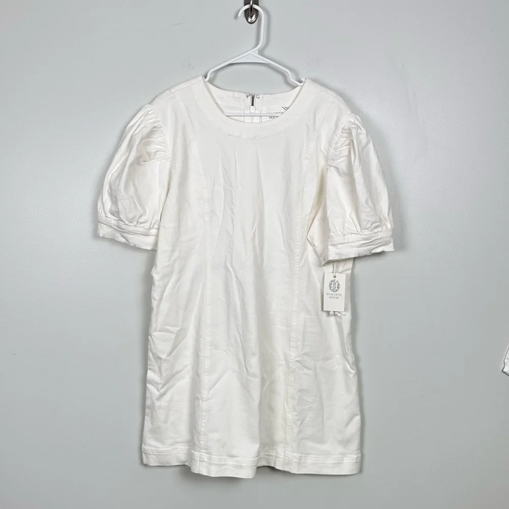 HYACINTH HOUSE White Stretch Denim Juniper Mini Dress - Picture 8 of 13